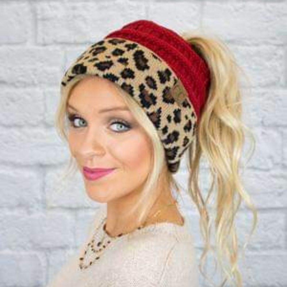 SOLD ❣C.C Messy Bun Beanie